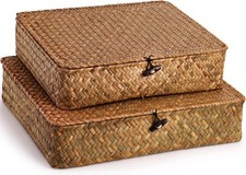 2 Pack Seagrass Baskets with