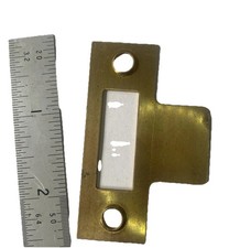 Strike Plate Door Internal Brass Restoration Reclaimed 3 Cm X  1 Cm Plus Screws