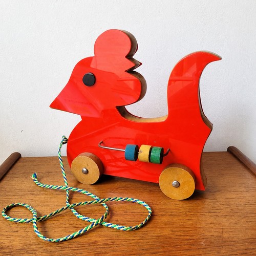 Vintage 1960s wooden pull - vintage,