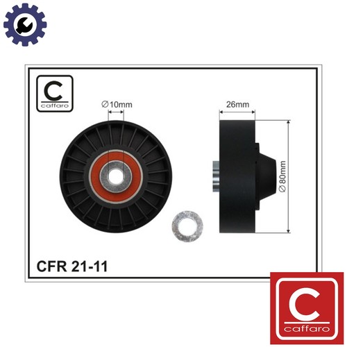 Deflectionguide pulley vribbed - deflectionguide,