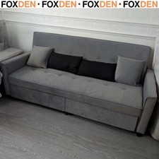 Three-Person Velvet-Feel Sofa