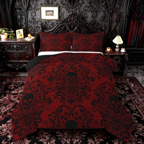 Adults gothic skull bedding - gothic,