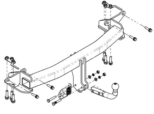 Swan neck tow - neck, bar