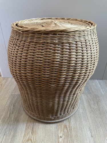 Vintage wicker laundry basket - vintage,
