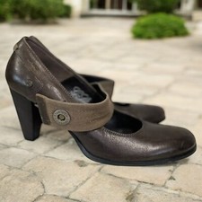 G-star Raw Retro Pin-up Leather Heeled Shoes Pumps Size 40 UK 7 US 9 Goth Retro