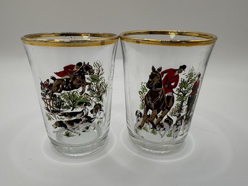 Pair vintage fox hunting - pair,