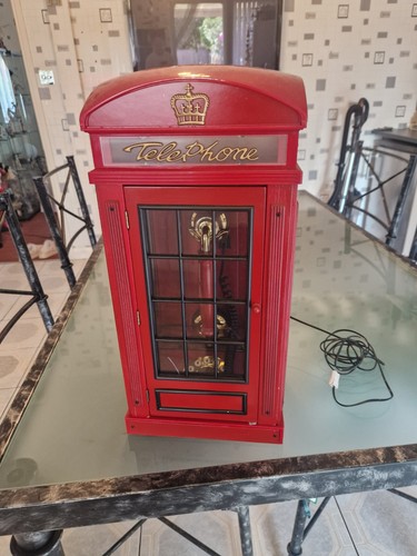 Retro british red telephone - red,