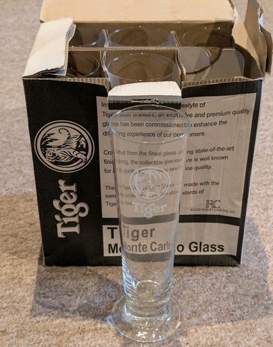 Vintage tiger beer - glass, 300ml
