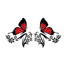 2x Butterfly Flower Vinyl Car