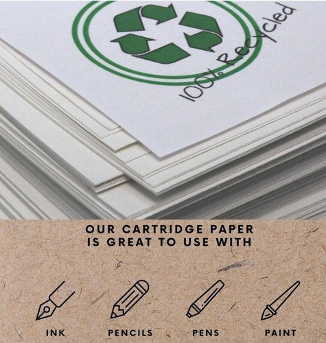 Cartridge paper white art - white,