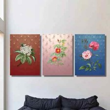 3pcs  botanical flowers