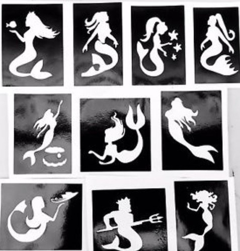 Mermaid stencils 20 top up - mermaid, x