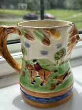 Antique Arthur Wood Earthenware Mug Hunting Scene Made in England (1904–1928) 