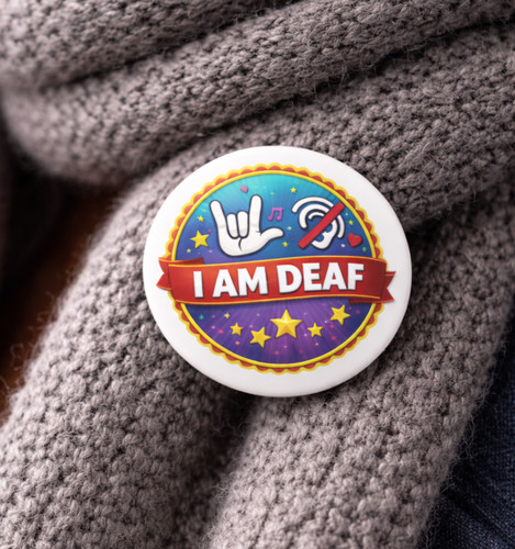 Deaf badge keyring - keyring,