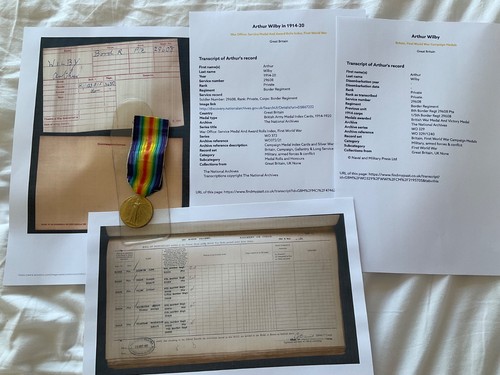Ww1 victory medal arthur - victory, wilby