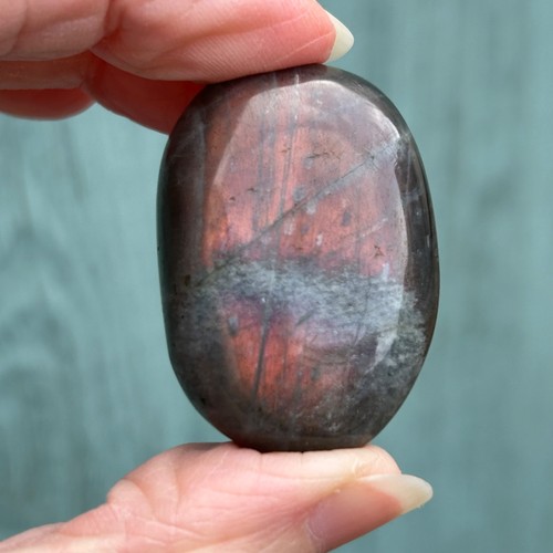 Labradorite palm stone - labradorite, (9)