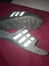 Adidas Adilette Slides UK 6. Good CONDITION. black white stripes 