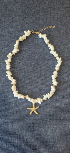 White chip bead starfish - chip,