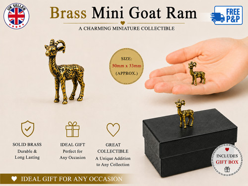 Solid brass goat - solid,