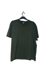 MENS F&F TESCO stretch T SHIRT DARK GREEN SIZE 3XL COTTON BLEND FIT BIG AND TALL