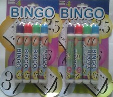 8 x BINGO  DABBERS/ MARKERS MULTI-COLOURED PENS FOR BINGO TICKETS GREAT VALUE
