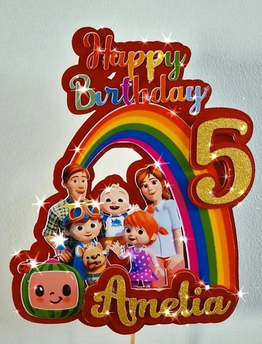 Personalised cocomelon cake - cocomelon,