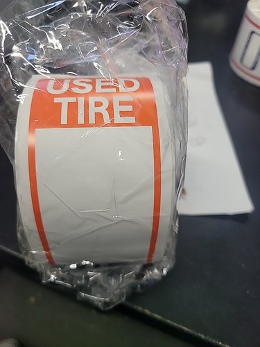 600 used tire stickers - 600,