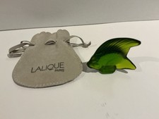 Lalique Green Fish Signed