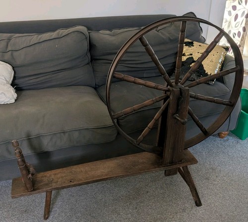 Antique walking wheel spinning - antique,