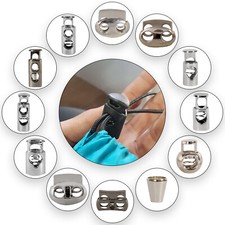 Toggle Lock Cord Stopper with Spring Metal Spherical Stop End Single Double Hole