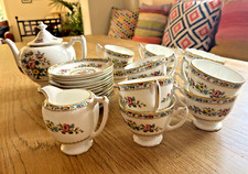 Coalport Vintage Bone China Ming Rose Tea Set Service