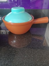 Ceramic Oven cooking pot by Food Nation Turquoise & Brown