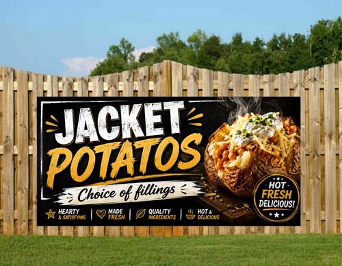 Jacket potatos banner sign - jacket,