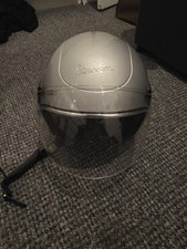 **70th Anniversary Vespa Helmet, Grey/silver. Great Condition, Minor Scratch**