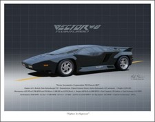 Vector W8 Automotive Art Print