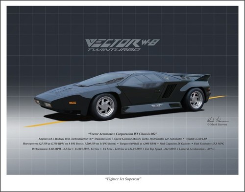 Vector automotive art print - vector,