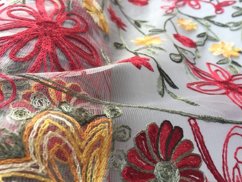 Embroidered french lace - french,