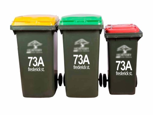 Wheelie rubbish bin - wheelie,