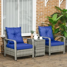3 Pcs Patio Rattan Garden