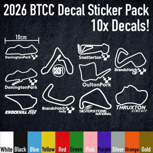 Btcc 2026 decal sticker - 2026, pack