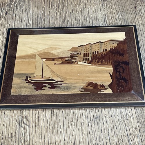 Vintage wooden marquetry - vintage,