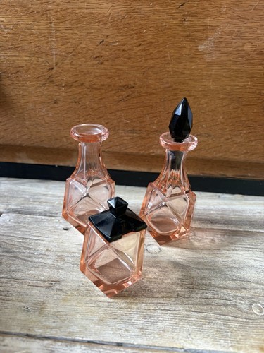 Art deco glass bottles - 3,