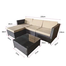 4 Seater Garden Corner Sofa