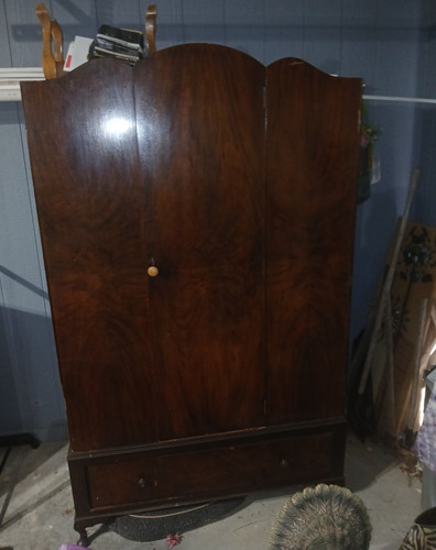 Antique dark single - dark, single-door