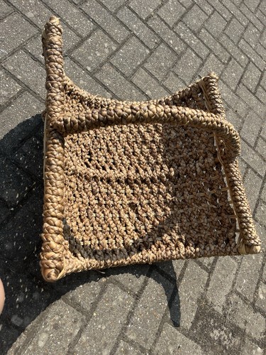 Log basket large handwoven - large,