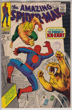 AMAZING SPIDERMAN # 57  -FN 5.5  VS  KAZAR  CENTS  1968