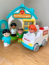 Happyland Doctor's Surgery with a Doctors, Nurse, 2 Patients, and an Ambulance 
