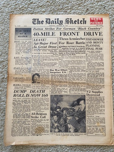 Daily sketch newspaper 1944 - daily,