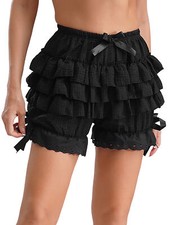 Woman Lolita Bloomers Maid Ruffles Pumpkin Pants Cute Security Bottom Shorts