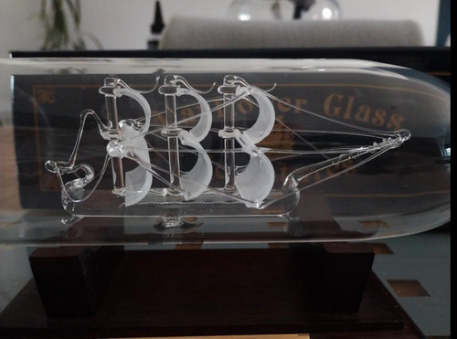 Spanish galleon glass bottle - galleon,